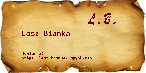 Lasz Bianka névjegykártya